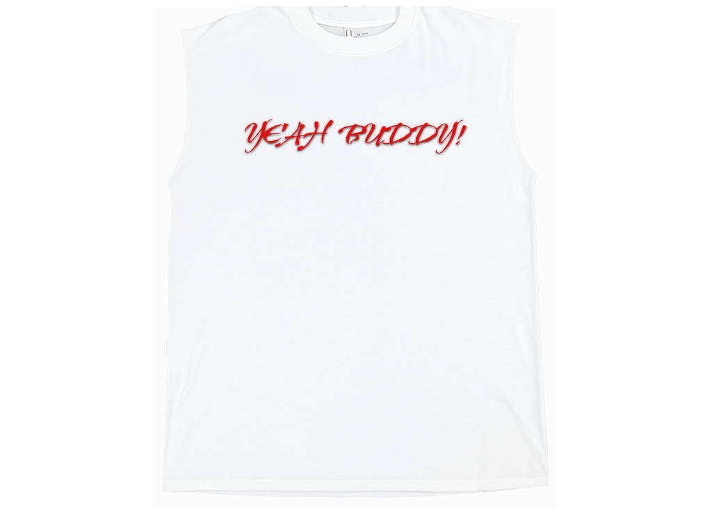 Yeah Buddy! Oversized Tank Top White