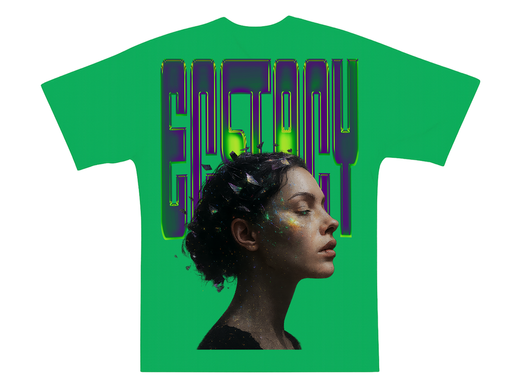 ECSTACY  Oversized Tshirt Green