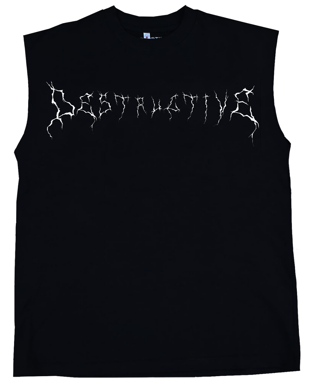 Destructive Oversized Tank Top Black