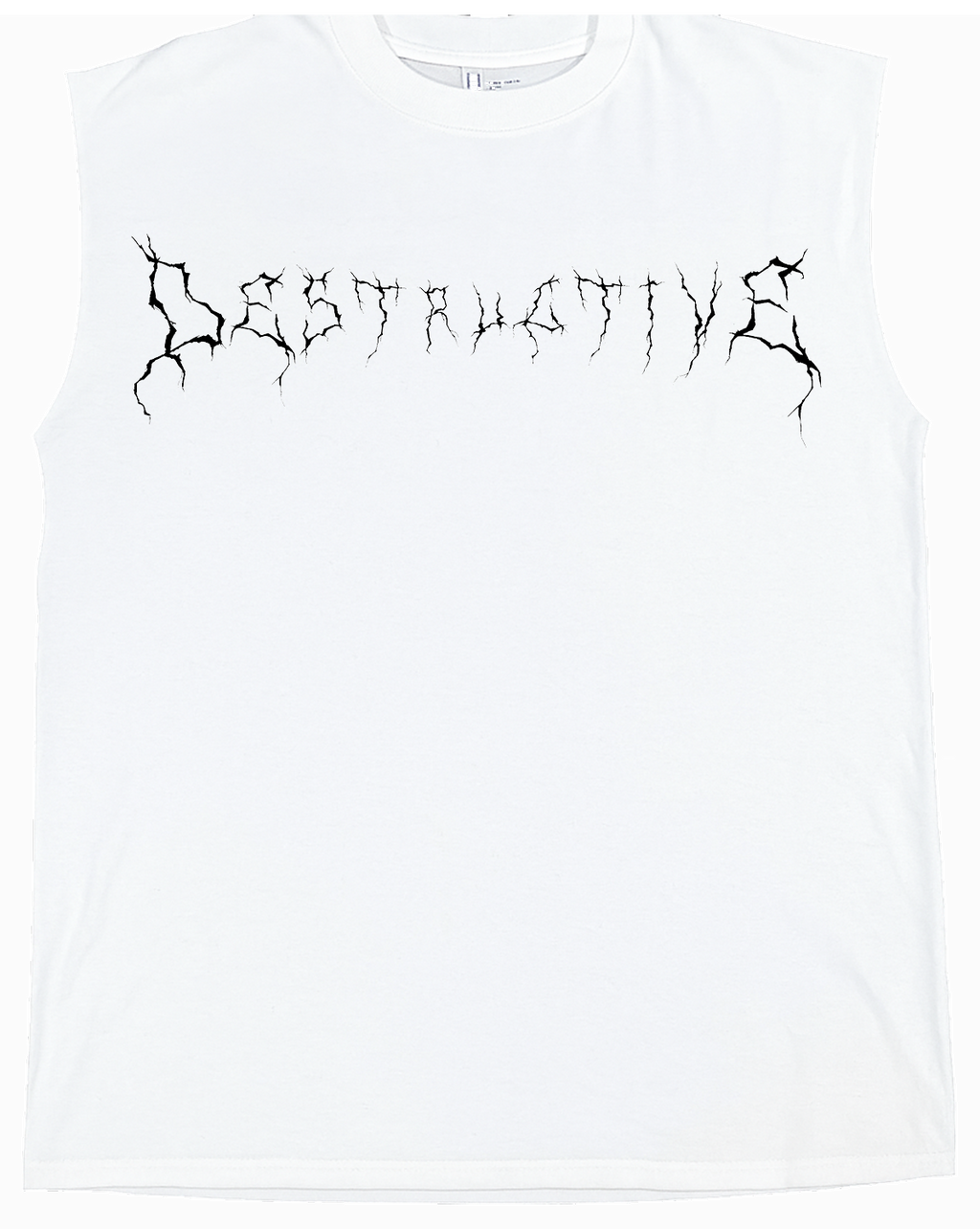 Destructive Oversized Tanktop White