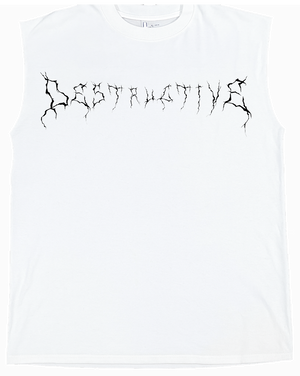 Destructive Oversized Tanktop White