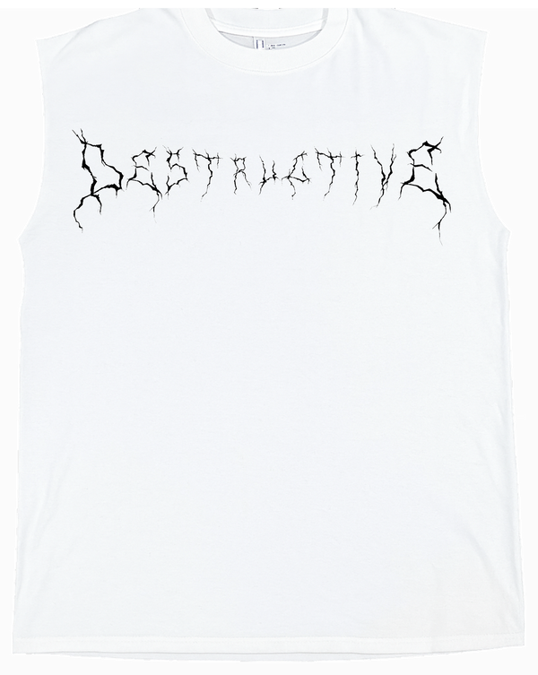 Destructive Oversized Tanktop White