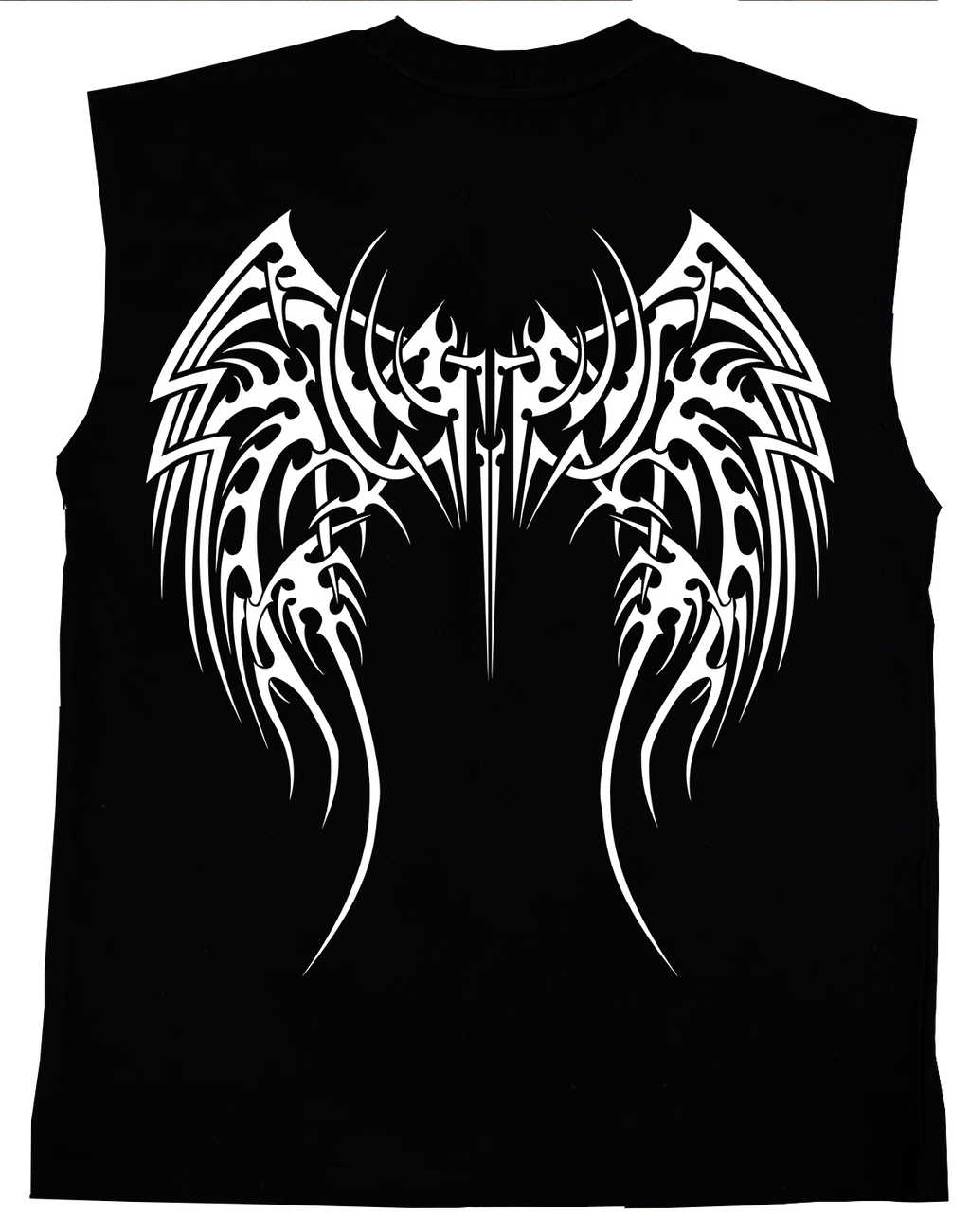 Destructive Oversized Tank Top Black