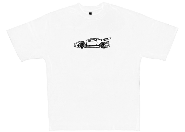 Porsche 911 GT3RS Oversized Tshirt White